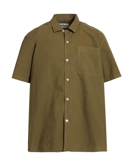 Barbour Green Shirt Cotton for men