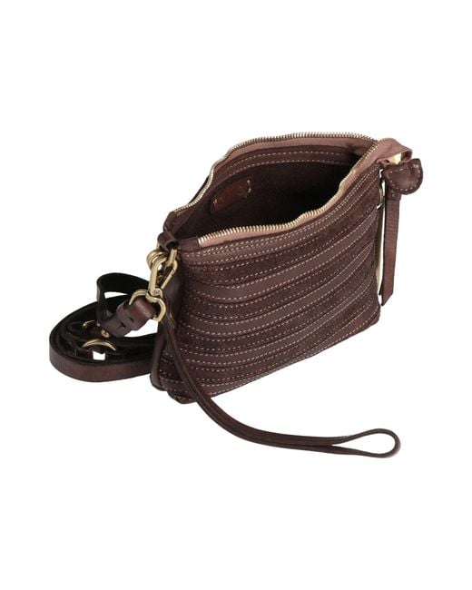 Caterina Lucchi Brown Tan Handbag Calfskin