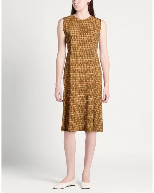 Caliban Natural Military Midi Dress Polyamide, Elastane
