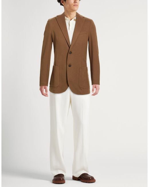 Circolo 1901 Brown Blazer Cotton, Elastane for men