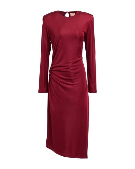 LA SEMAINE Paris Red Midi Dress