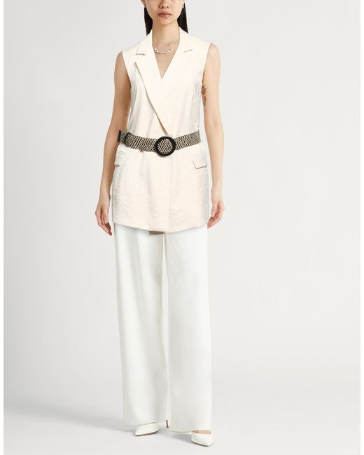 Liu Jo White Blazer Viscose, Polyester