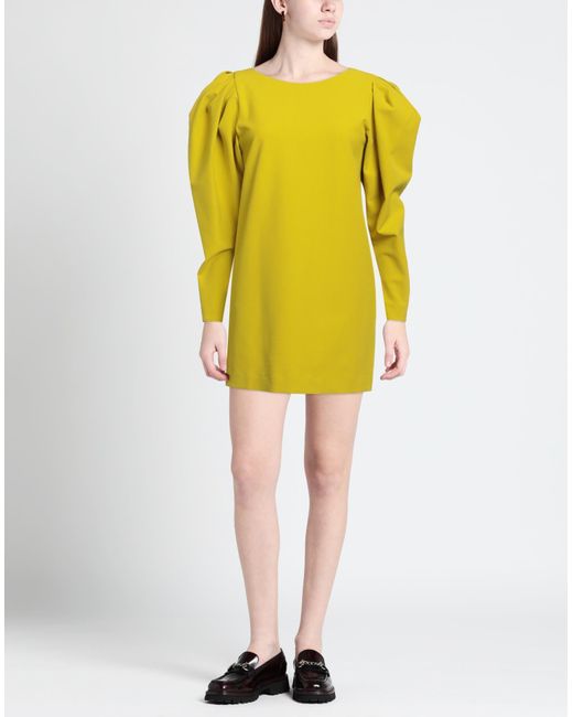 Erika Cavallini Semi Couture Yellow Mini Dress