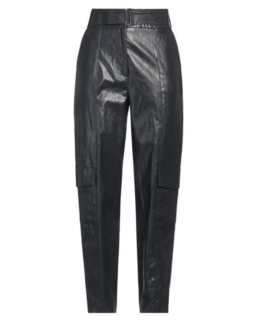 FEDERICA TOSI Gray Pants Polyurethane, Viscose, Polyester, Cotton, Metal