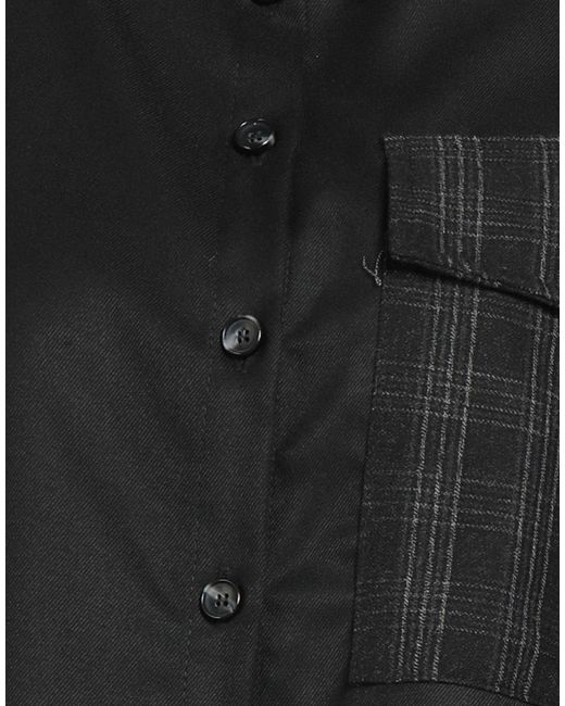 ViCOLO Black Shirt Polyester, Viscose, Elastane