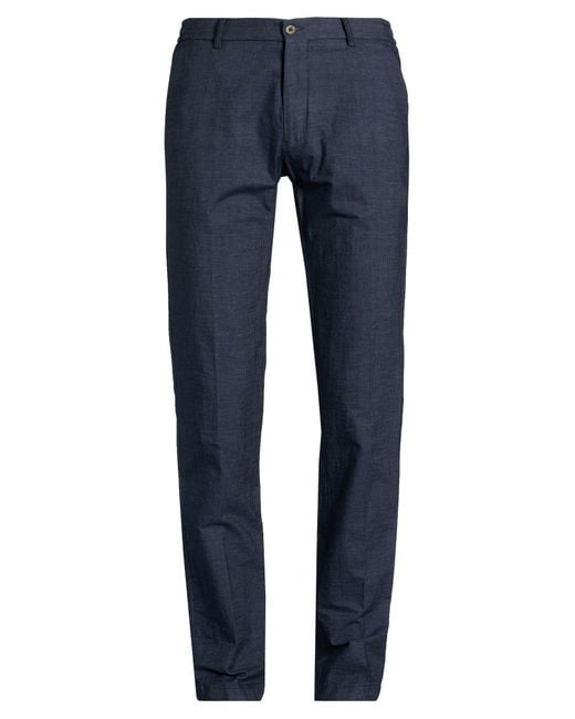 Berwich Blue Midnight Pants Cotton, Elastane for men