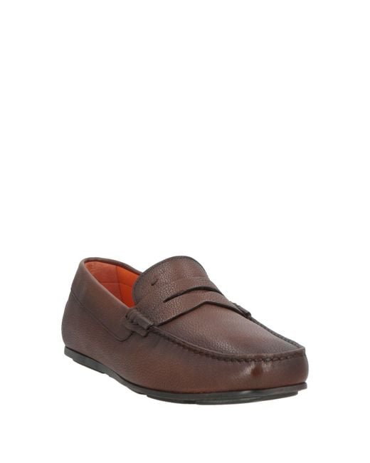 Santoni Brown Loafers for men