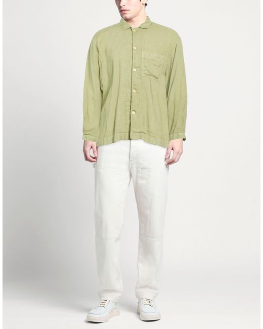 Tintoria Mattei 954 Green Shirt Linen for men