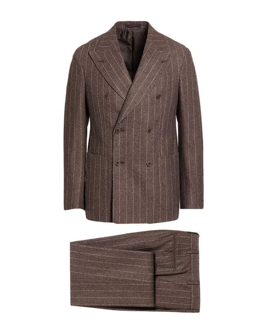 The Gigi Brown Suit Virgin Wool, Cotton, Cashmere for men