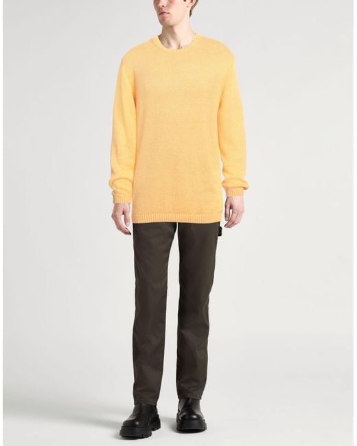 Daniele Fiesoli Yellow Sweater Linen, Cotton for men