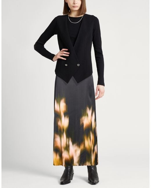 Jucca Black Maxi Skirt Viscose