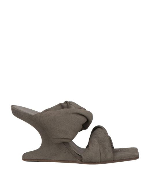Rick Owens Gray Sandals Leather