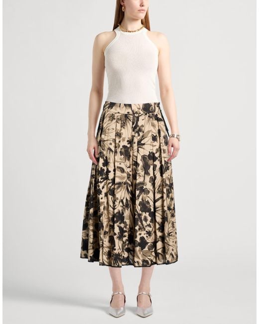 High Natural Midi Skirt