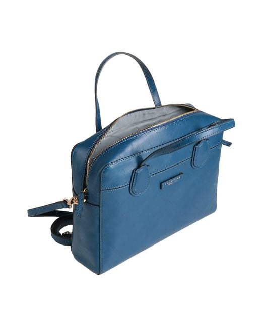The Bridge Blue Handbag Cow Leather