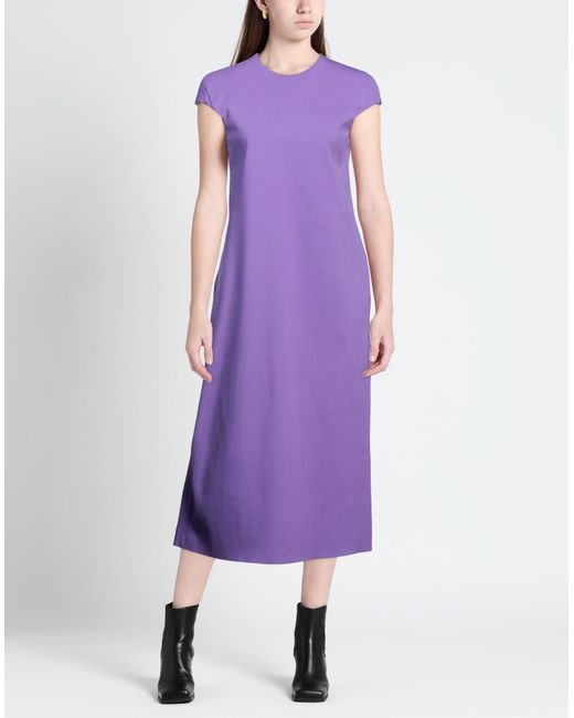 Tibi Purple Midi Dress