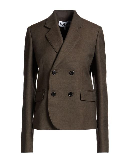 Loewe Brown Blazer Mohair Wool, Wool