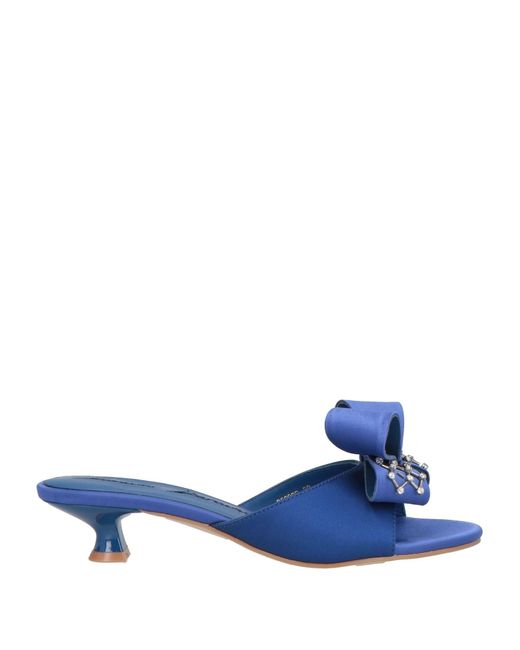 Luciano Barachini Blue Sandals Textile Fibers
