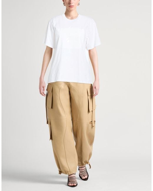 MM6 by Maison Margiela White T-Shirts