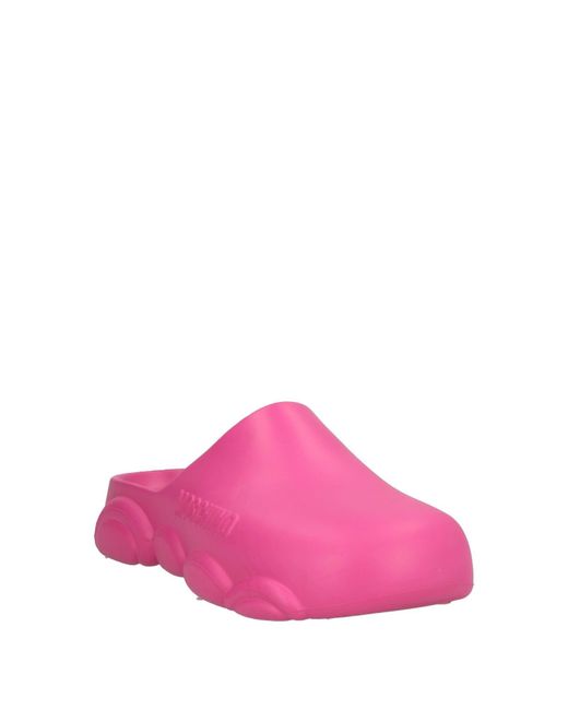 Moschino Pink Mules & Clogs Rubber
