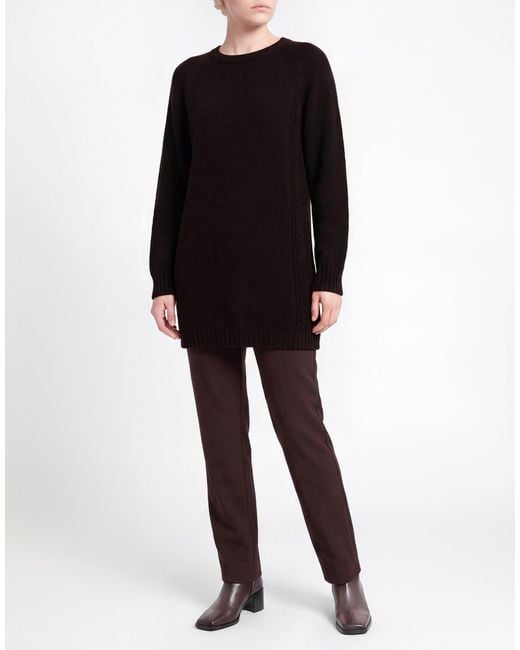 Angela Davis Black Mini Dress Acrylic, Wool, Viscose, Alpaca Wool