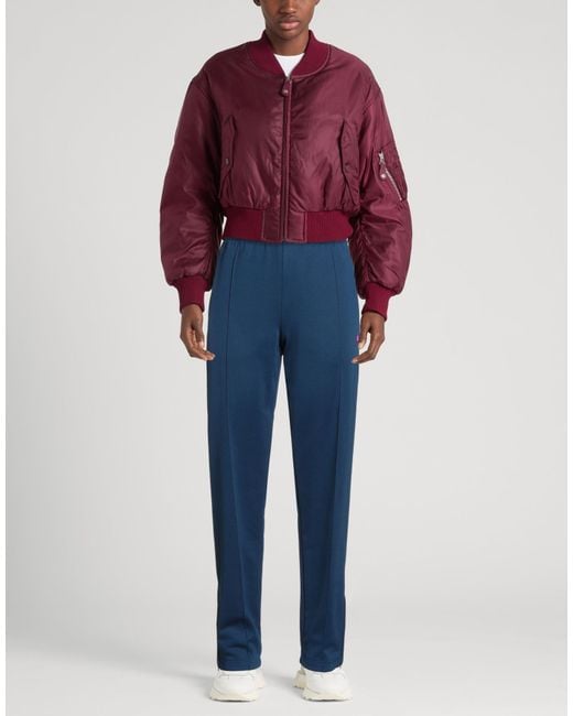 Acne Blue Pants Polyester, Cotton