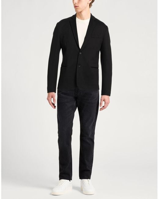 TELA-N° Black Blazer Cotton, Polyamide, Elastane for men