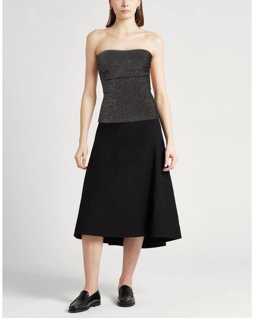Jucca Black Charcoal Top Viscose, Polyester, Polyamide, Elastane