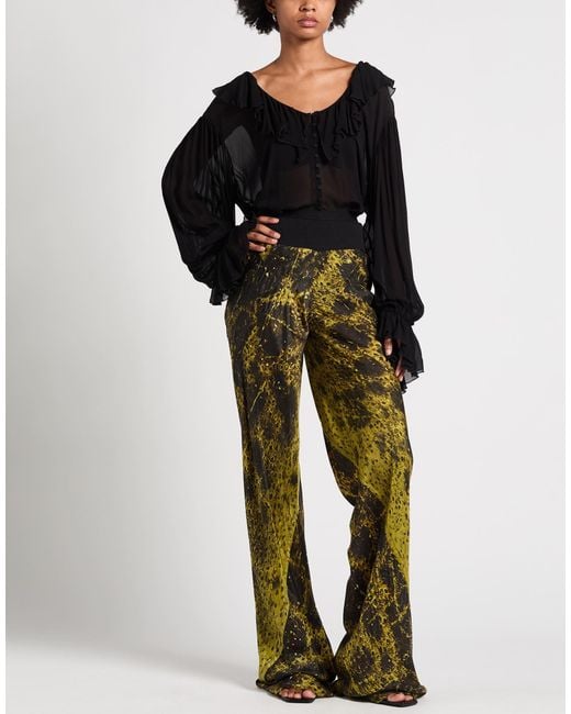 Rick Owens Green Pants Cupro