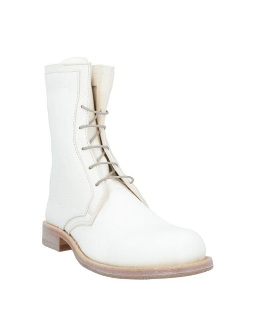 Moma White Ankle Boots
