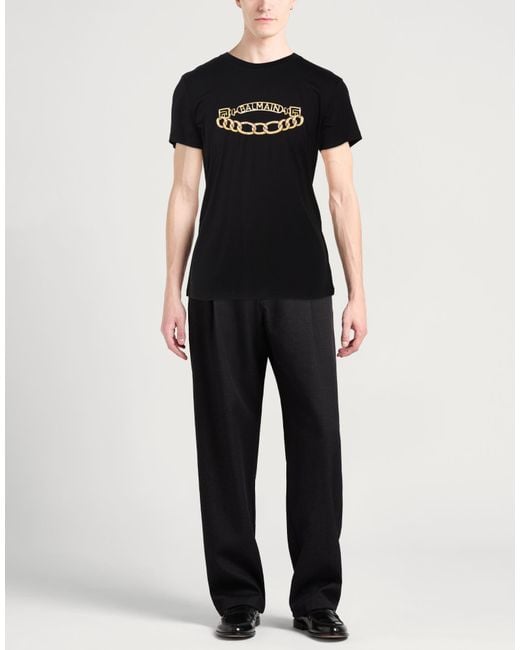 Balmain Black T-Shirt for men