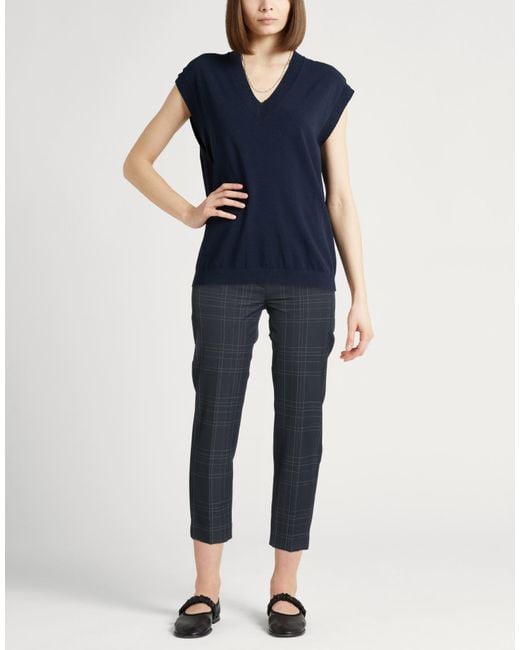 Theory Blue Pants Polyamide, Viscose, Elastane