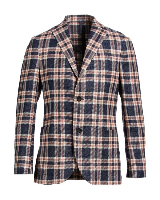 Montedoro Multicolor Blazer Hemp, Virgin Wool for men