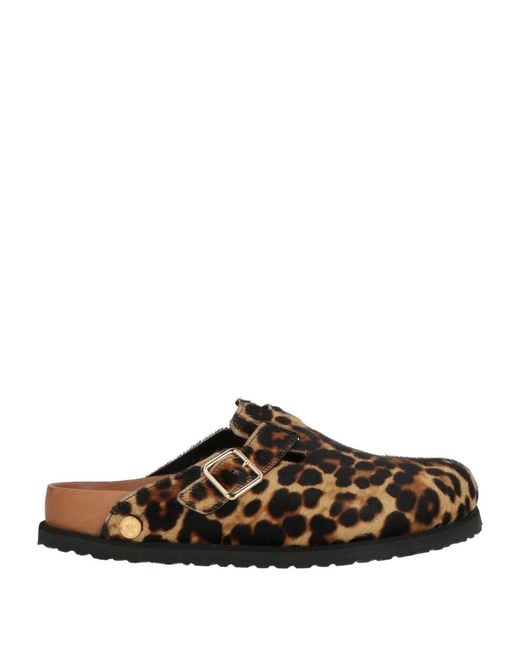 Birkenstock Brown Mules & Clogs Leather