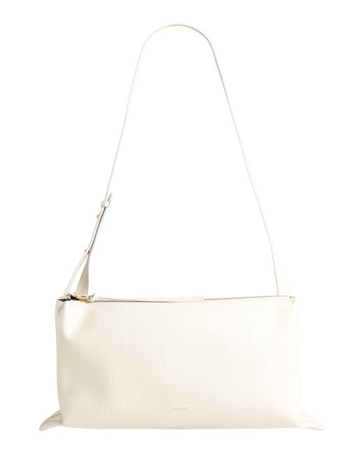 Jil Sander Natural Ivory Shoulder Bag Soft Leather