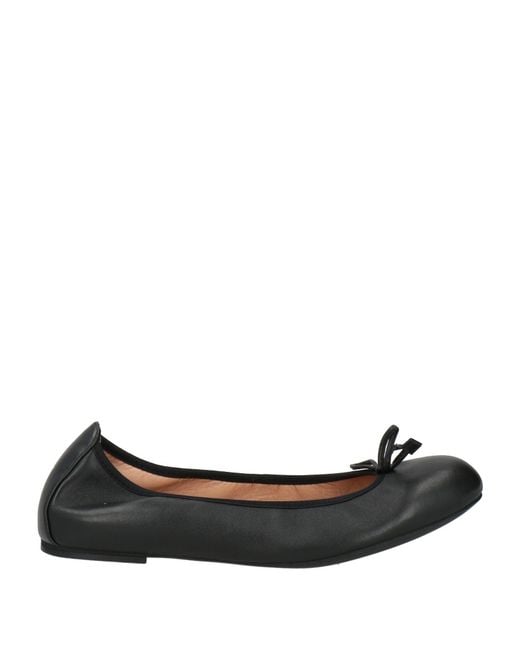 Unisa Black Ballet Flats Leather