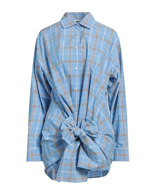 MSGM Blue Azure Shirt Cotton, Polyester