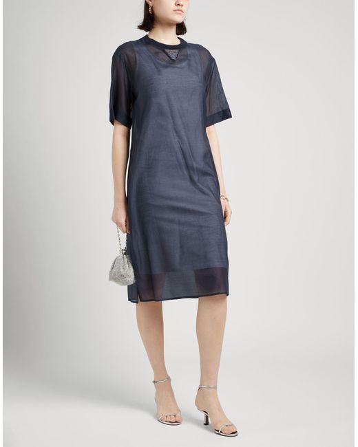 Peserico Blue Midi-Kleid