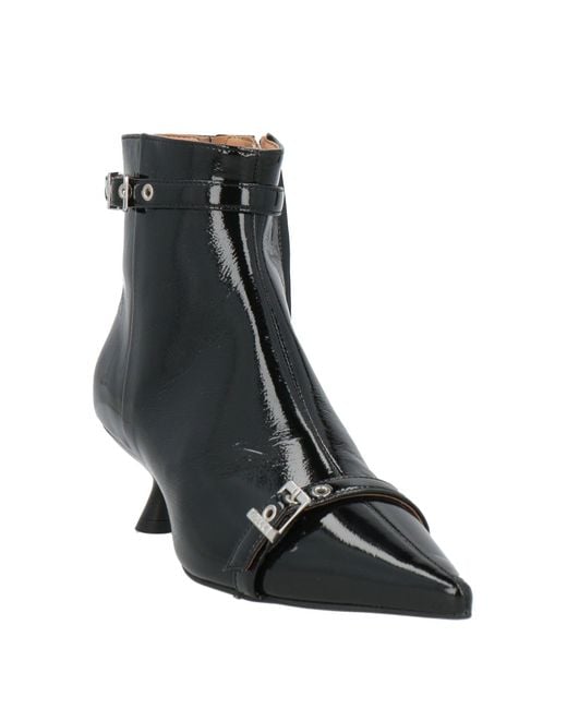 Ganni Black Ankle Boots Synthetisches Material