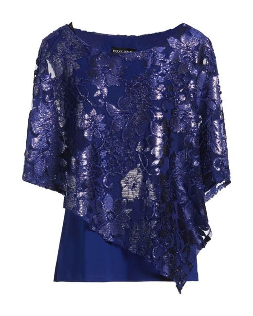 FRANK LYMAN Blue Top Polyester, Nylon, Elastane