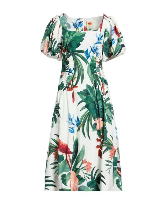 Farm Rio Green Midi Dresses