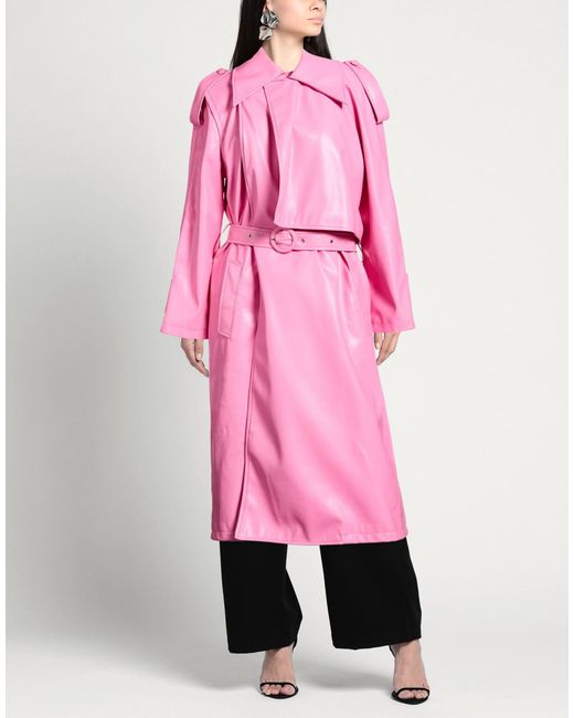 Amy Lynn Pink Overcoat & Trench Coat