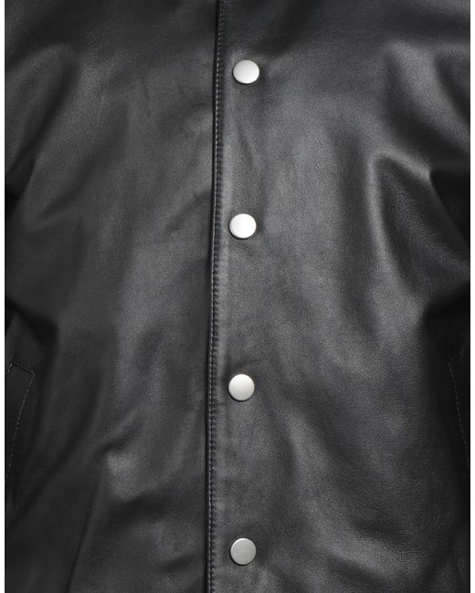 Low Brand Black Jacket Leather for men