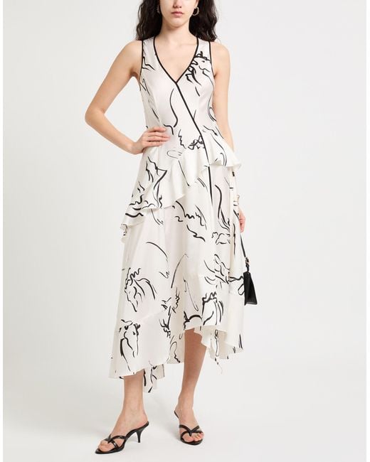 High White Midi-Kleid