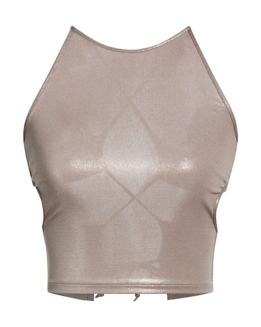 Pinko Gray Top Polyester, Elastane