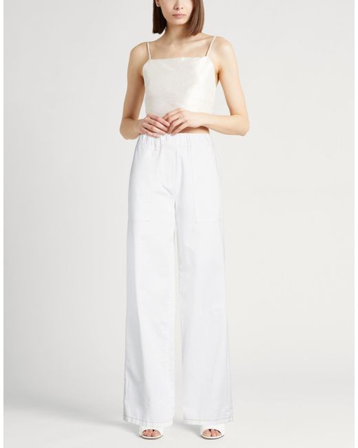 Alysi White Jeans Cotton