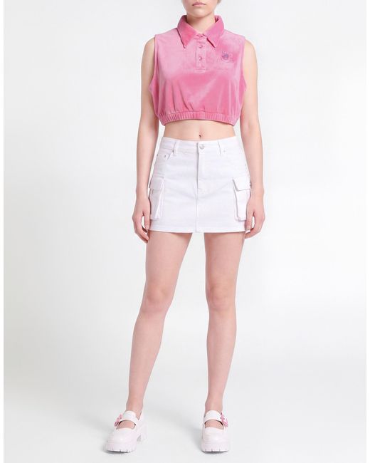Moschino Pink Polo Shirt Polyester, Elastane