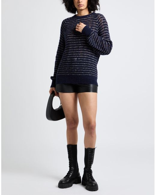 Alysi Blue Midnight Sweater Alpaca Wool, Merino Wool, Polyamide, Viscose, Metallic Fiber