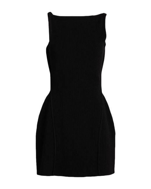 Sportmax Black Mini Dress Viscose, Polyamide, Polyester, Elastane