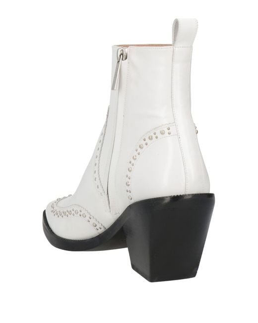Mulberry White Ankle Boots