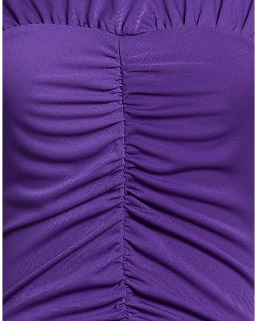 Isabelle Blanche Purple Mini Dress Polyester, Elastane